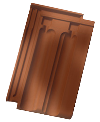 Керамическая черепица Nelskamp D 15, цвет Красно-коричневый рустик
