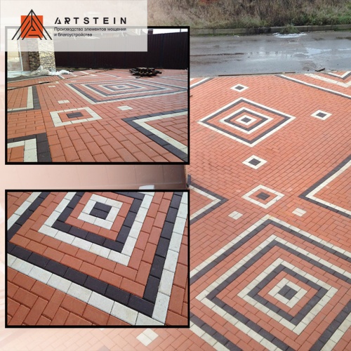Плитка тротуарная ArtStein Прямоугольник зеленый, Гладкий 1.П4 100*200*40мм